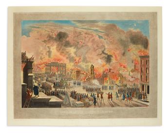 CALYO, NICOLINO; and BENNETT, WILLIAM JAMES. View of the Great Fire in New York, Decr. 16th & 17th 1835 /